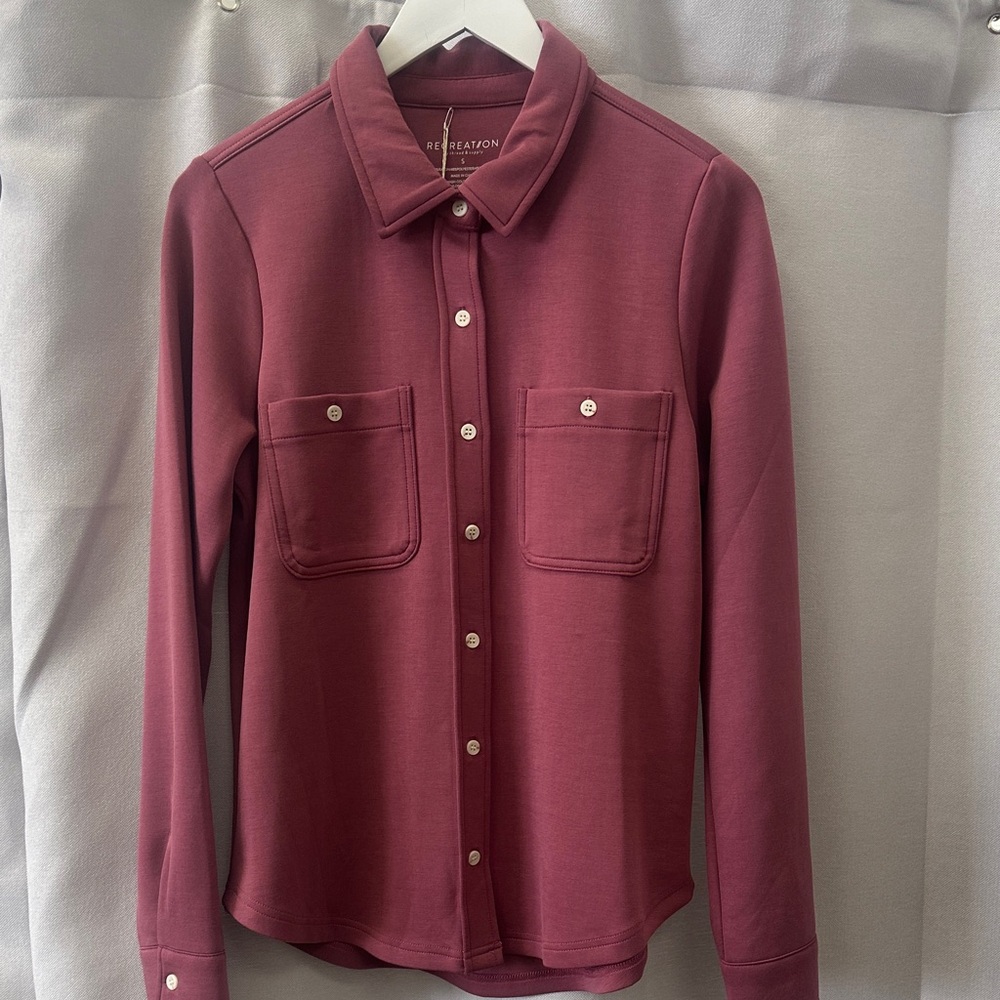 New with tags. Thread and Supply Recreation modal button down. Berry color